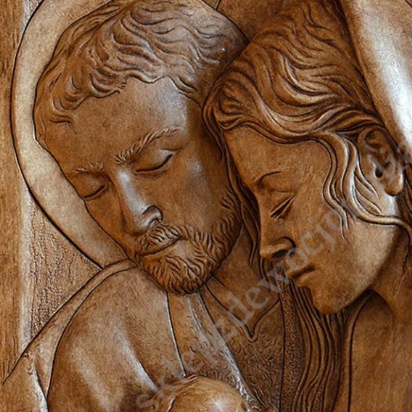 ŚWIĘTA RODZINA - płaskorzeźba 22.5 x 39.5 cm - 5959
