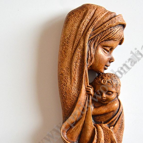 MATKA BOŻA Z DZIECIĄTKIEM - płaskorzeźba wys.14 cm - 88815