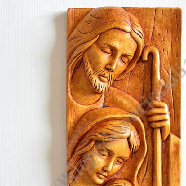 ŚWIĘTA RODZINA - płaskorzeźba 15 x 30 cm - 82686