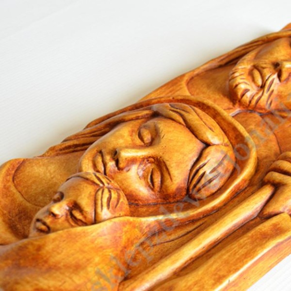 ŚWIĘTA RODZINA - płaskorzeźba 15 x 30 cm - 82686