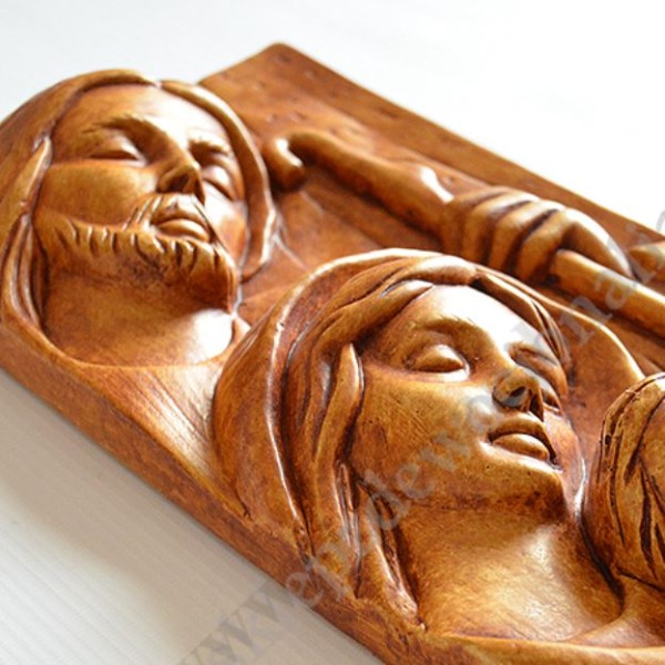 ŚWIĘTA RODZINA - płaskorzeźba 15 x 30 cm - 82686