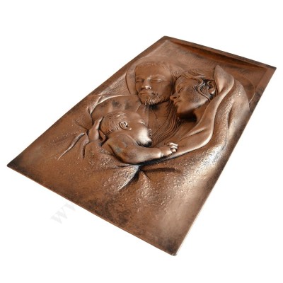 ŚWIĘTA RODZINA - płaskorzeźba 22.5 x 39.5 cm - 65608