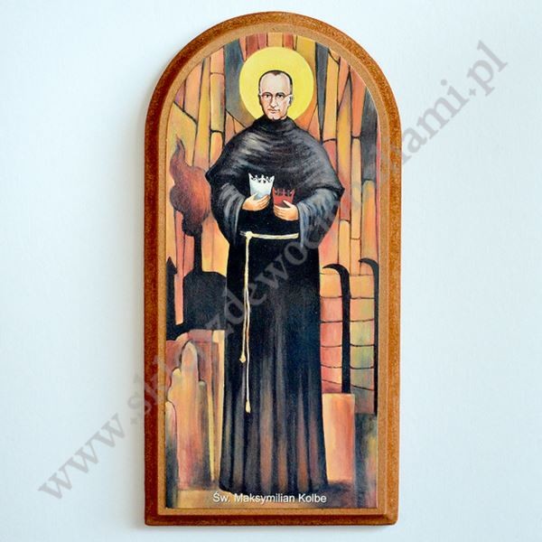 OBRAZEK ŚW. MAKSYMILIANA KOLBE - 12 x 24.5 cm - 80568