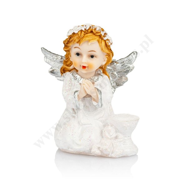 ANIOŁEK KLĘCZĄCY - wys.9 cm - mix wzorów - 88772