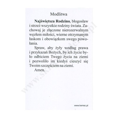 ŚWIĘTA RODZINA - obrazek 6.5 x 10 cm - paczka 100 szt. - 78049