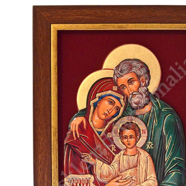 ŚWIĘTA RODZINA - ceramika żywiczna w ramie 21.4 x 28.2 cm - 64217
