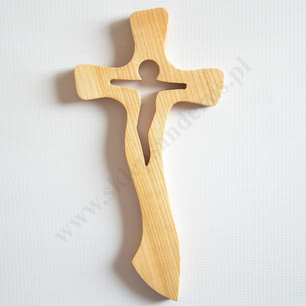 KRZYŻ DREWNIANY - wys.27 cm - 56990