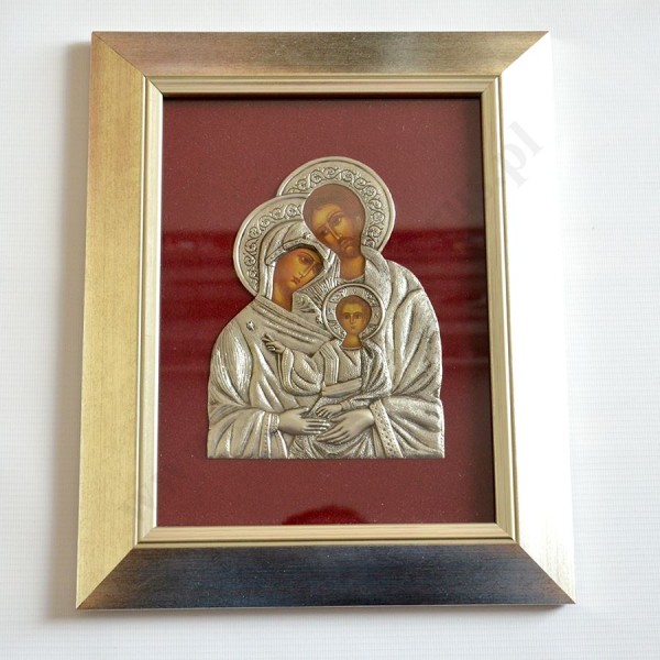 ŚWIĘTA RODZINA - ikona w ramce za szkłem 25.2 x 31.2 cm - 3129