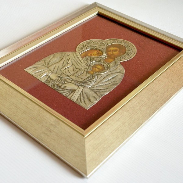 ŚWIĘTA RODZINA - ikona w ramce za szkłem 25.2 x 31.2 cm - 3129