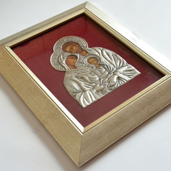 ŚWIĘTA RODZINA - ikona w ramce za szkłem 25.2 x 31.2 cm - 3129