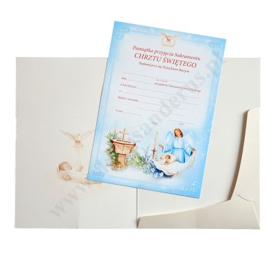 PAMIĄTKA CHRZTU ŚWIĘTEGO - teczka 15.9 x 22.3 cm - 88141