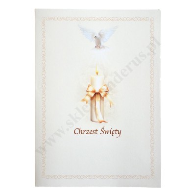 PAMIĄTKA CHRZTU ŚWIĘTEGO - teczka 15.9 x 22.5 cm - 72572