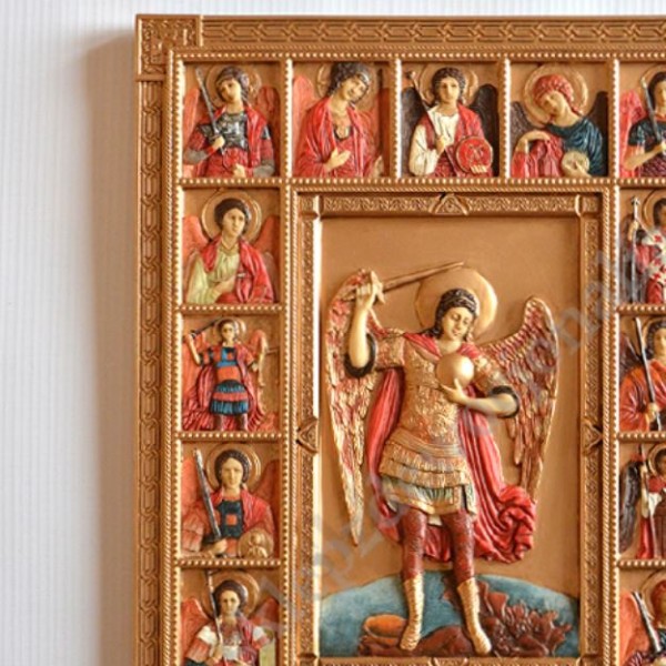 MICHAŁ ARCHANIOŁ - płaskorzeźba 22.5 x 30 cm - 84765