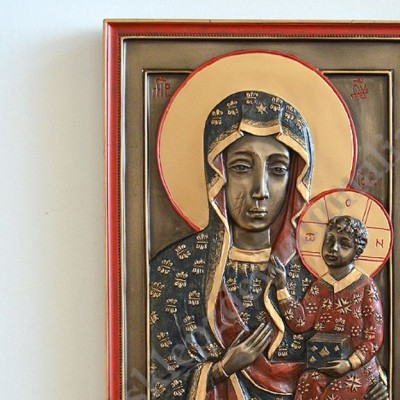 MATKA BOŻA CZĘSTOCHOWSKA - płaskorzeźba 15.5 x 23 cm - 84768
