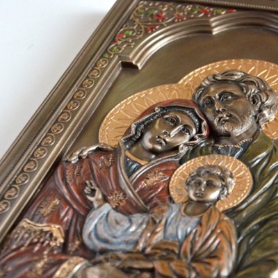 ŚWIĘTA RODZINA - płaskorzeźba 15.2 x 22.7 cm - 88440
