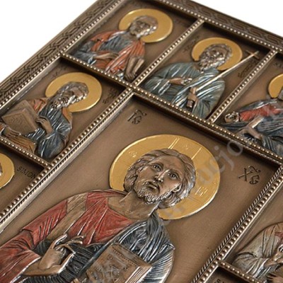 JEZUS I DWUNASTU APOSTOŁÓW - płaskorzeźba 22.7 x 30.3 cm - 45100