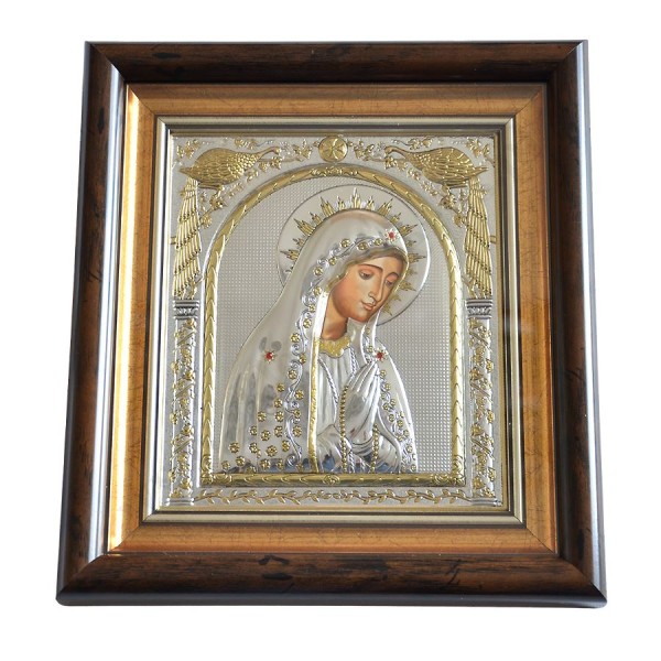 MATKA BOŻA FATIMSKA - ikona w ramce za szkłem 23 x 25.5 cm - 86001