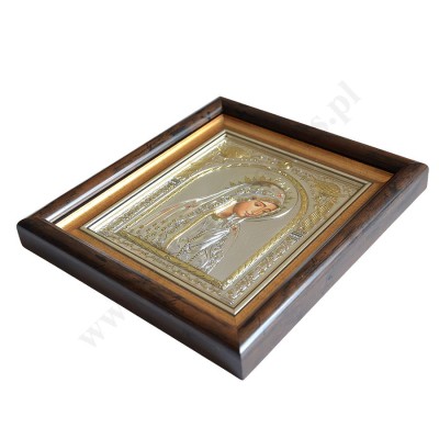 MATKA BOŻA FATIMSKA - ikona w ramce za szkłem 23 x 25.5 cm - 86001