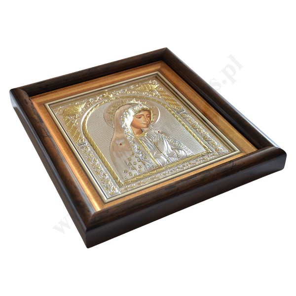MATKA BOŻA FATIMSKA - ikona w ramce za szkłem 23 x 25.5 cm - 86001