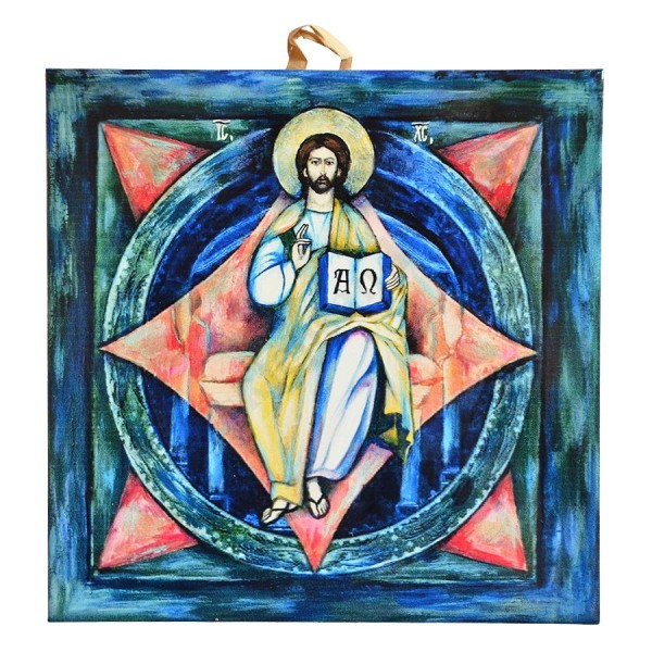 PAN JEZUS PANTOKRATOR - obrazek na ceramice 15 x 15 cm - 30848