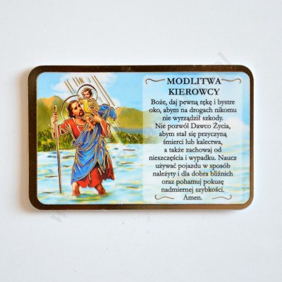 KARTA PRZYLEPIEC Z MODLITWĄ KIEROWCY - 76035