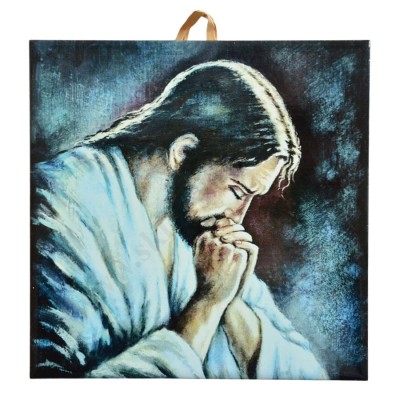 PAN JEZUS MODLĄCY SIĘ - obrazek na ceramice 15 x 15 cm - 30855