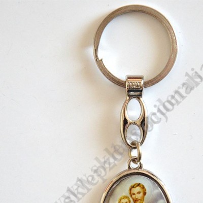 METALOWY BRELOK ZE ŚW. JÓZEFEM I ŚW. KRZYSZTOFEM - 89161