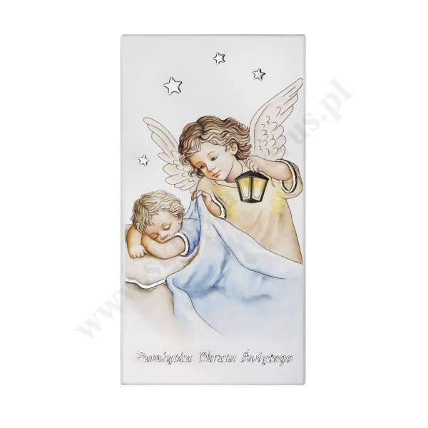 ANIOŁ STRÓŻ - obrazek 12.5 x 24.5 cm - CU103/3C