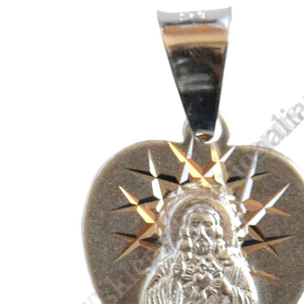 MEDALIK MATKI BOŻEJ SZKAPLERZNEJ I SERCE PANA JEZUSA - wys.2 cm - 50461