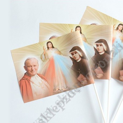 CHORĄGIEWKA PAPIESKA + MIŁOSIERDZIE - PAPIEROWA 20 cm x 15 cm - 66324