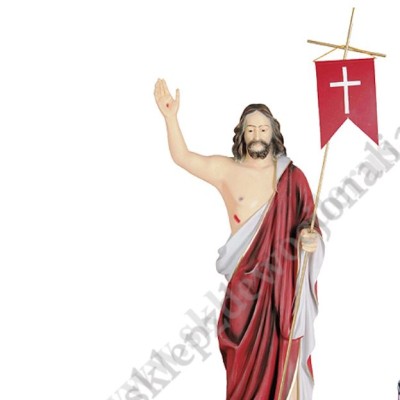 CHRYSTUS ZMARTWYCHWSTAŁY - wys.118 cm - SREBRNY - 79340