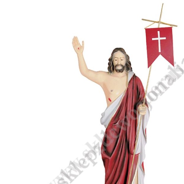 CHRYSTUS ZMARTWYCHWSTAŁY - wys.118 cm - WIELOBARWNY - 79306
