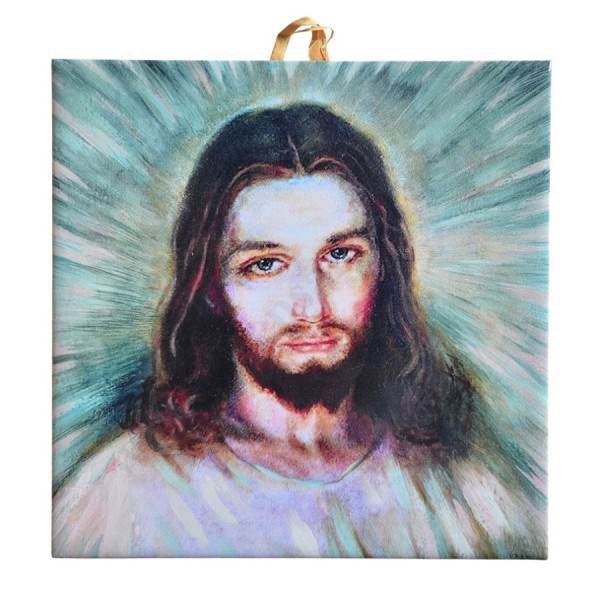PAN JEZUS MIŁOSIERNY - obrazek na ceramice 10 x 10 cm - 30821