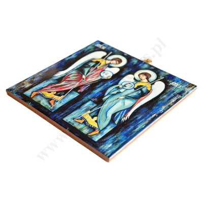 ARCHANIOŁ MICHAŁ I GABRIEL - obrazek na ceramice 15 x 15 cm - 30850