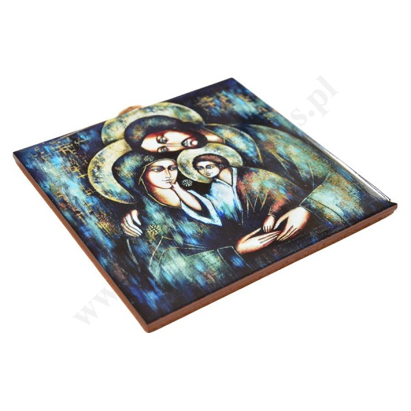 ŚWIĘTA RODZINA - obrazek na ceramice 15 x 15 cm - 30847
