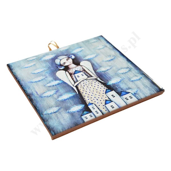 DOM JEST TAM... - obrazek na ceramice 10 x 10 cm - 30825