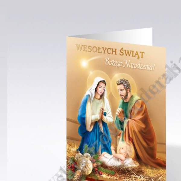KARTKA SKŁADANA BOŻE NARODZENIE Z KOPERTĄ B6BR