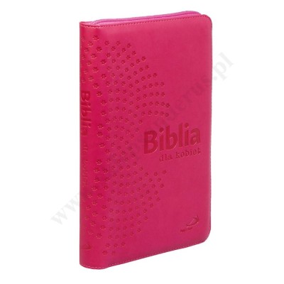 BIBLIA DLA KOBIET - zamek, złocone brzegi kartek, paginatory