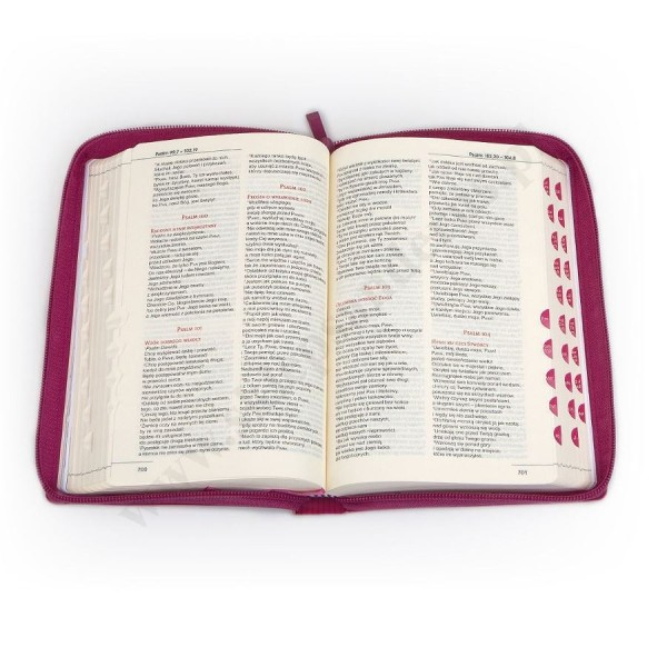 BIBLIA DLA KOBIET - zamek, złocone brzegi kartek, paginatory