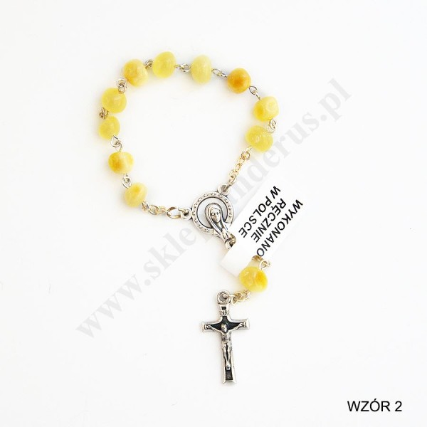 DZIESIĄTEK RÓŻAŃCA BURSZTYN - mix wzorów - 69524