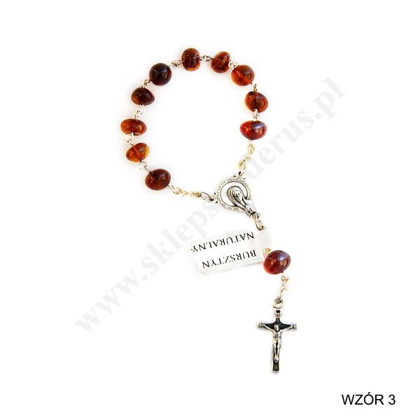 DZIESIĄTEK RÓŻAŃCA BURSZTYN - mix wzorów - 69524