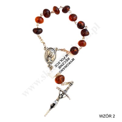 DZIESIĄTEK RÓŻAŃCA BURSZTYN - mix wzorów - 69525