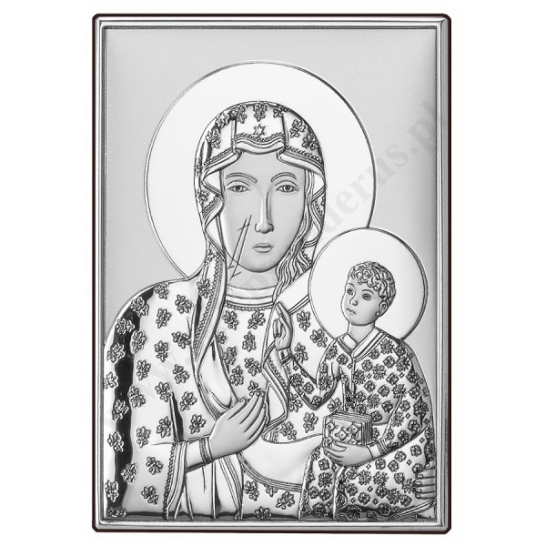 MATKA BOŻA CZĘSTOCHOWSKA - OBRAZEK SREBRNY 13 x 18 cm - DS19/3