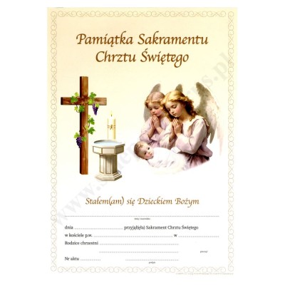 PAMIĄTKA SAKRAMENTU CHRZTU - format A5 - 72242