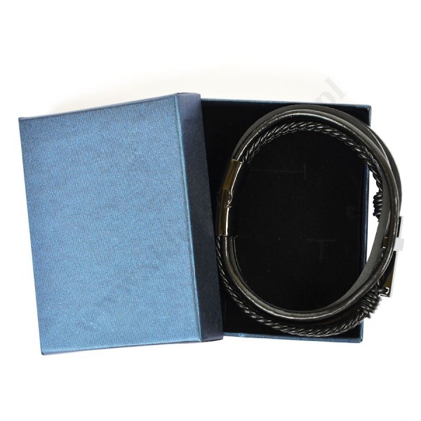 BRANSOLETKA - skóra krzyż - 47527