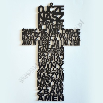 KRZYŻ WISZĄCY - OJCZE NASZ - wys.20 cm - 89677
