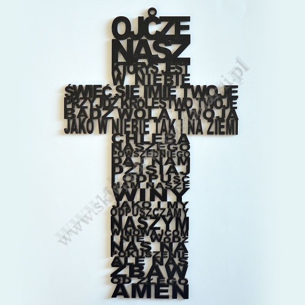 KRZYŻ WISZĄCY - OJCZE NASZ - wys.20 cm - 89677