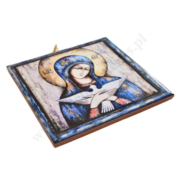 MATKA BOŻA NIOSĄCA DUCHA ŚWIĘTEGO - obrazek na ceramice 10 x 10 cm - 30819