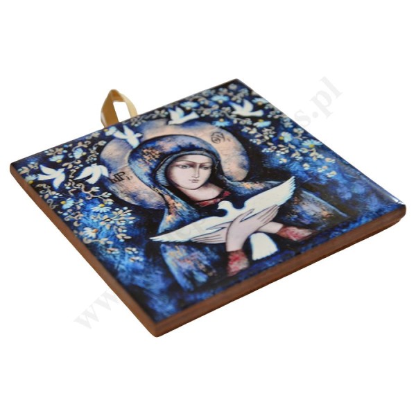 MATKA BOŻA NIOSĄCA DUCHA - obrazek na ceramice 10 x 10 cm - 30820