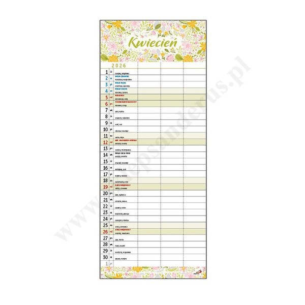 KALENDARZ RODZINNY MINI 2026 KALENDARZ RODZINNY MINI 2026